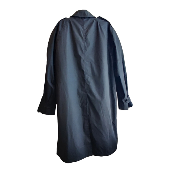 DSCP Quarterdeck Collection Black Trench Coat 44R Removable Fleece Liner wZipper - Picture 2 of 11